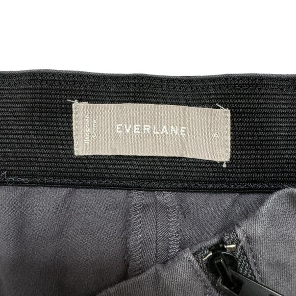 EVERLANE The Bi-Stretch Work Pant in Graphite Gray Size 6 Side Zip Slim Straight - Picture 4 of 7